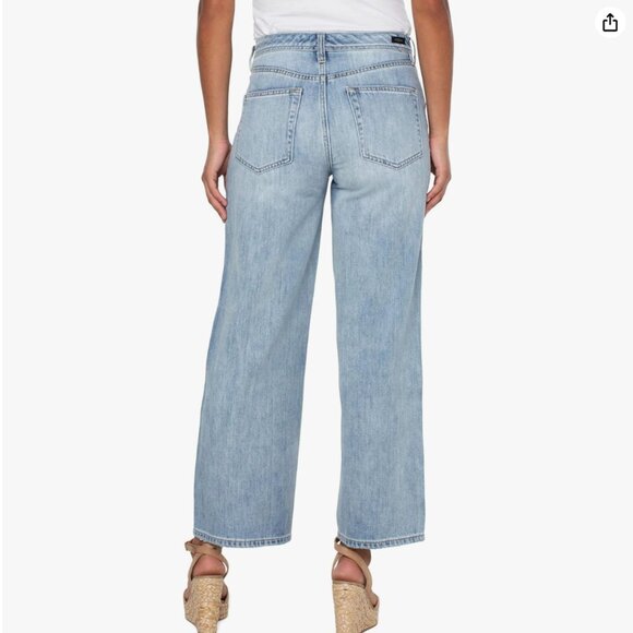 Liverpool Tucker High Rise Straight Leg Loose Jeans in Animas Blue Sz 4/27 $109 - Picture 2 of 7